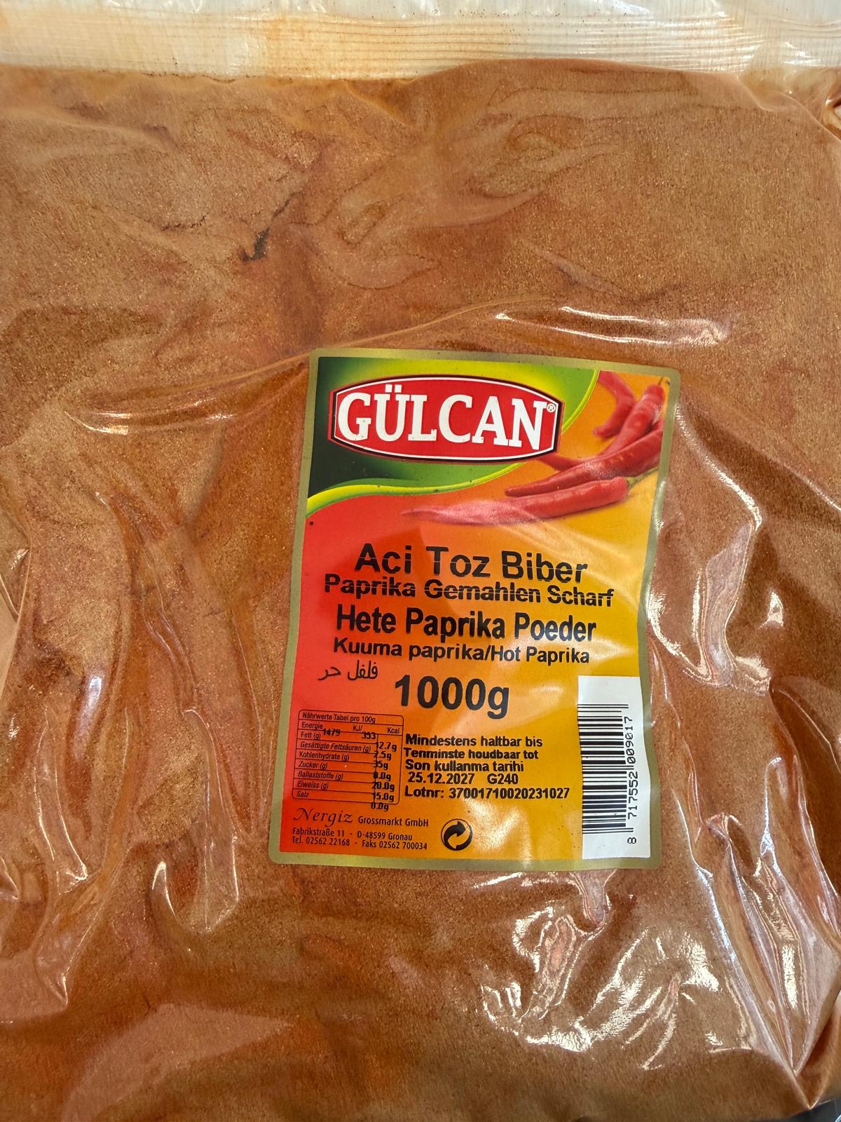 Paprika Pulver scharf 1000gr