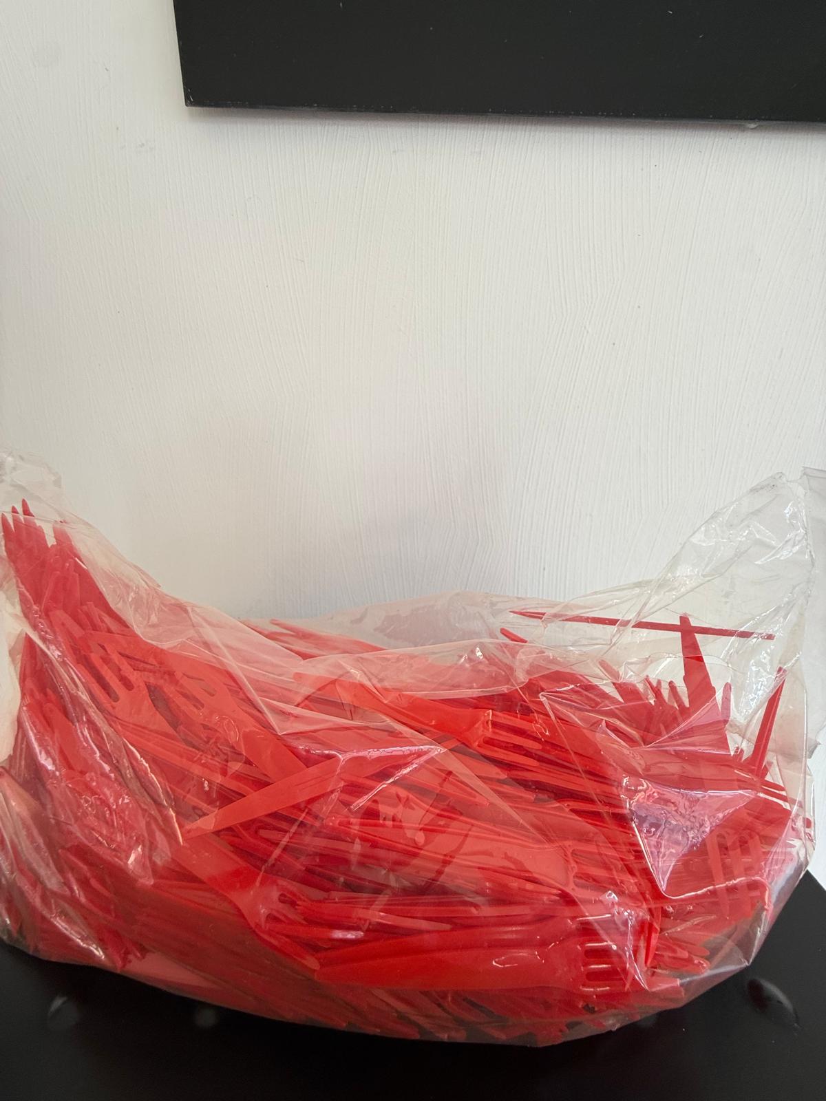 Plastik/Holzgabeln 100st