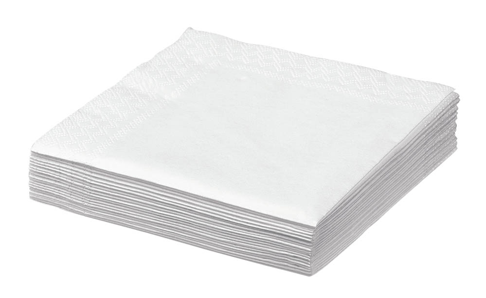 D.P. Servetten 33x33cm 1-lg WIT